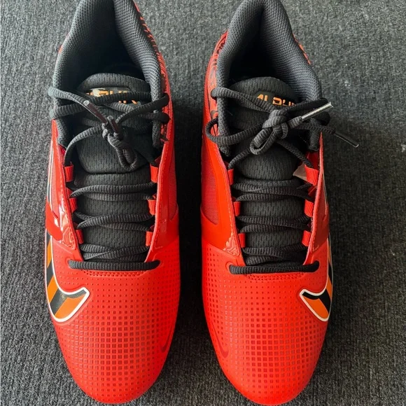 Nike Alpha Menace 4 Pro “Picante Black Red” Football Cleats Size 10.5